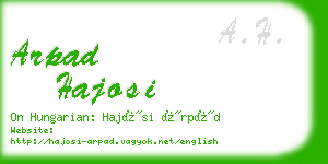 arpad hajosi business card